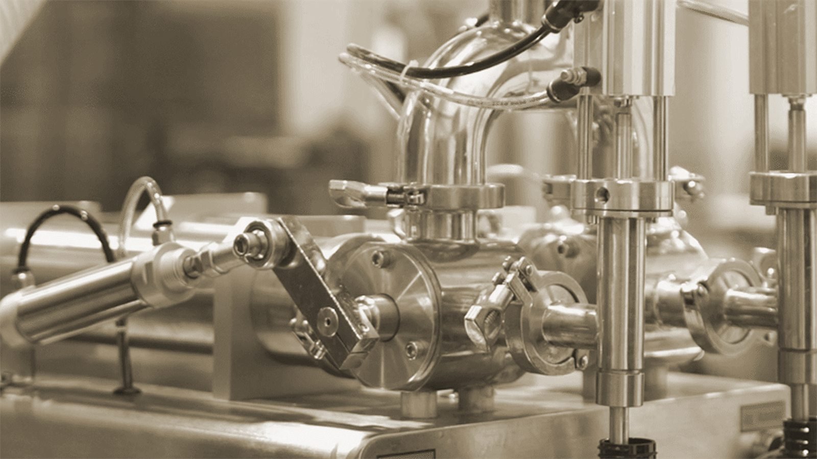 The filling line — pumps, nozzles and valves