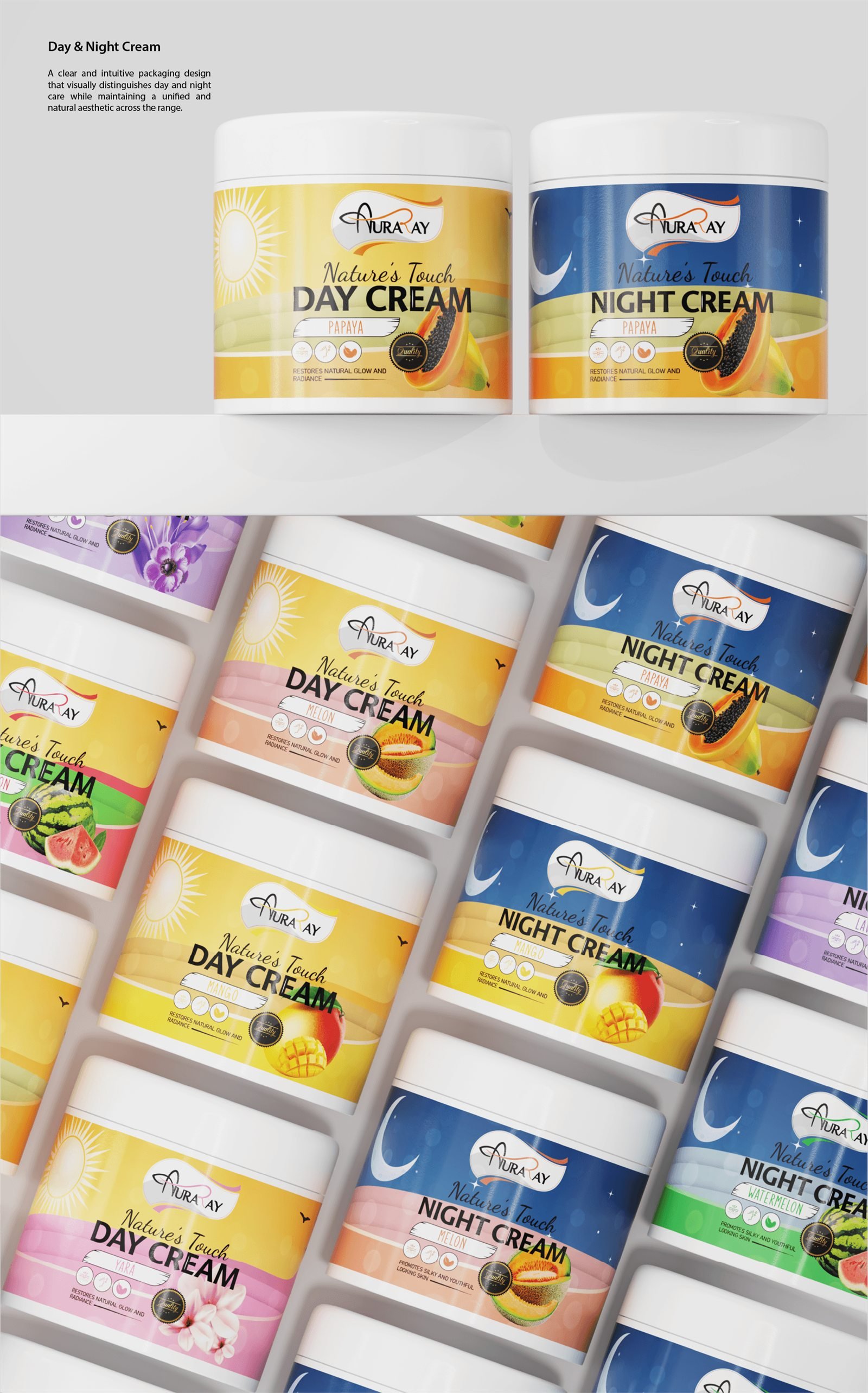 Auraray day and night cream