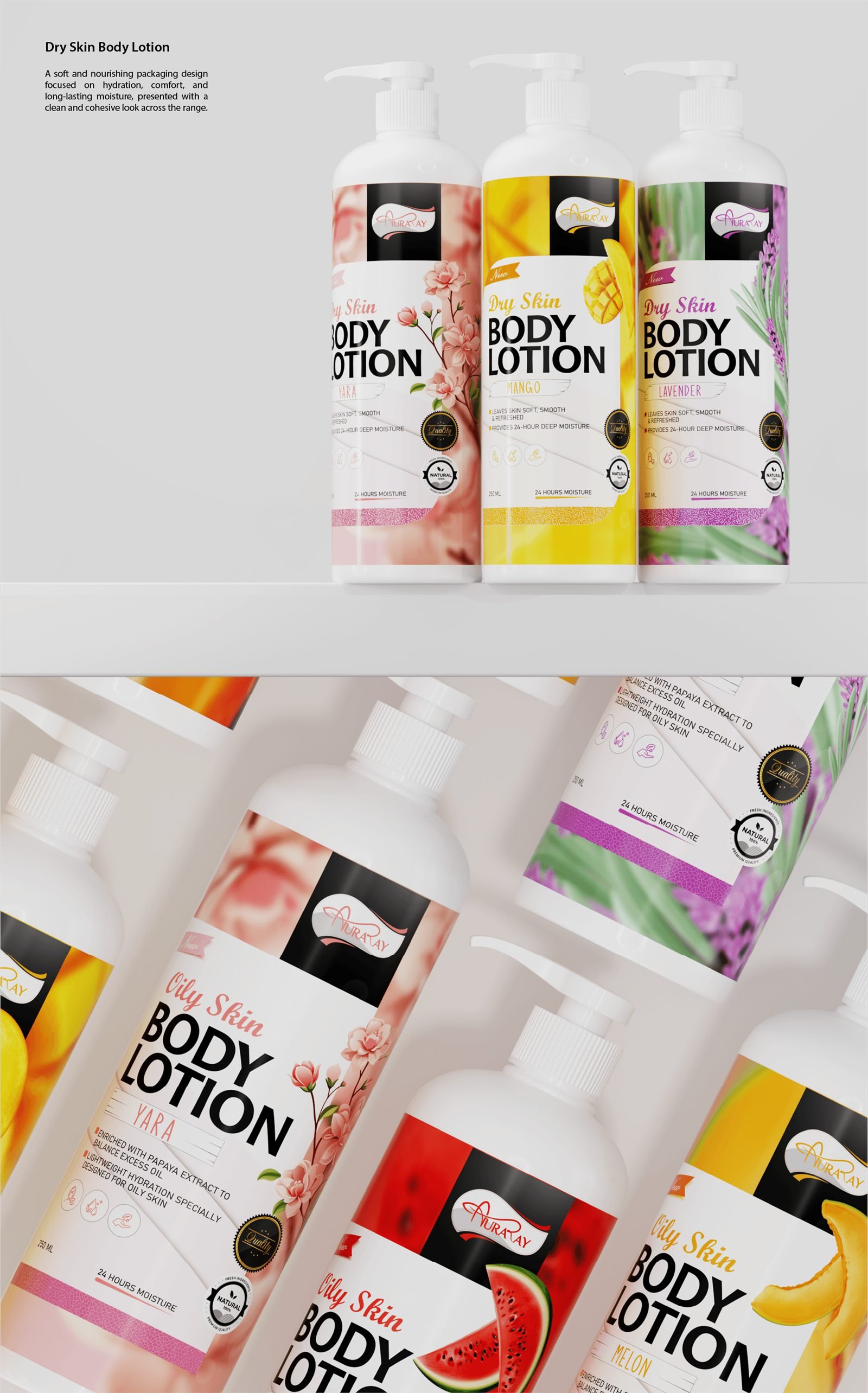 Auraray dry skin body lotion