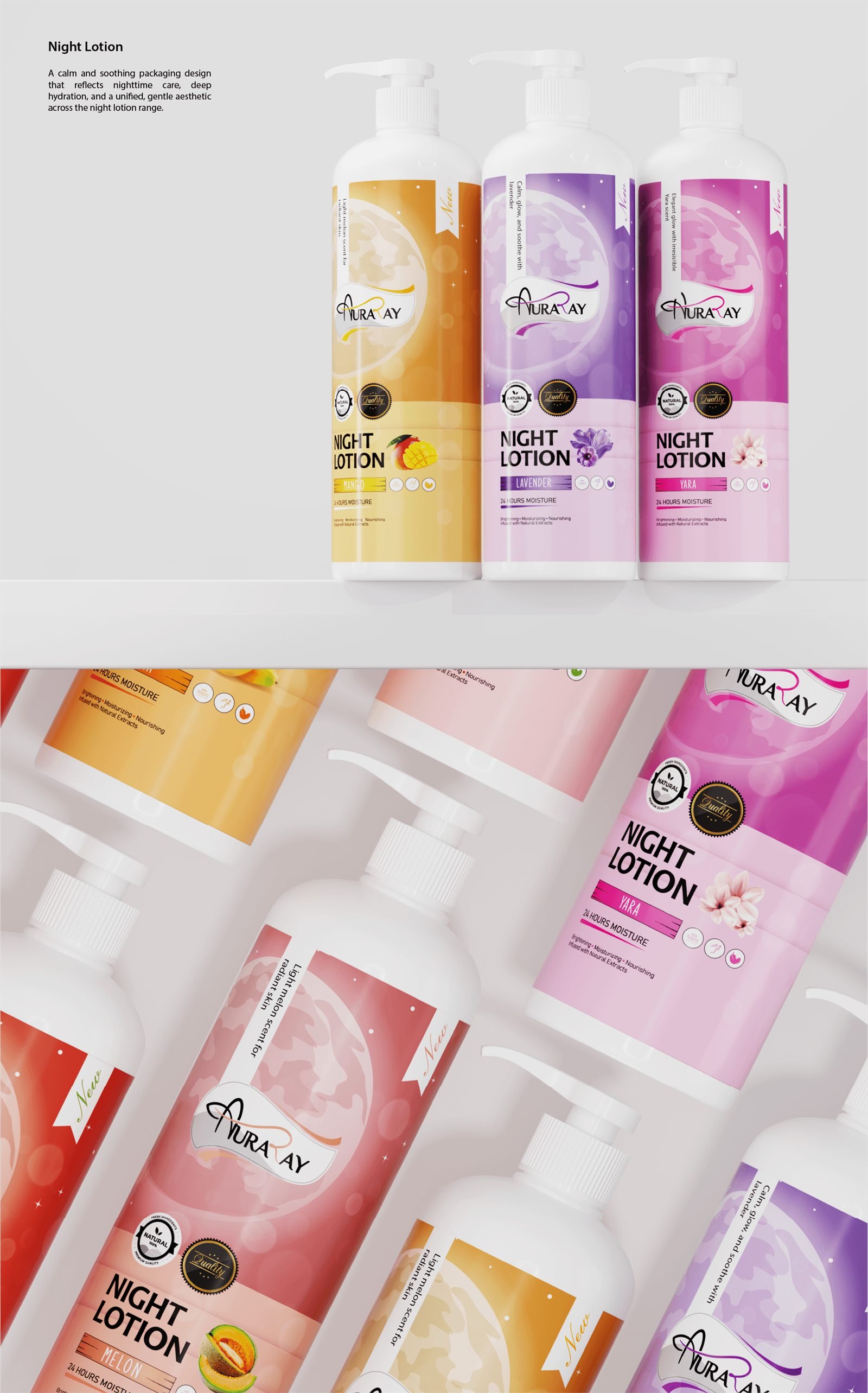 Auraray night lotion