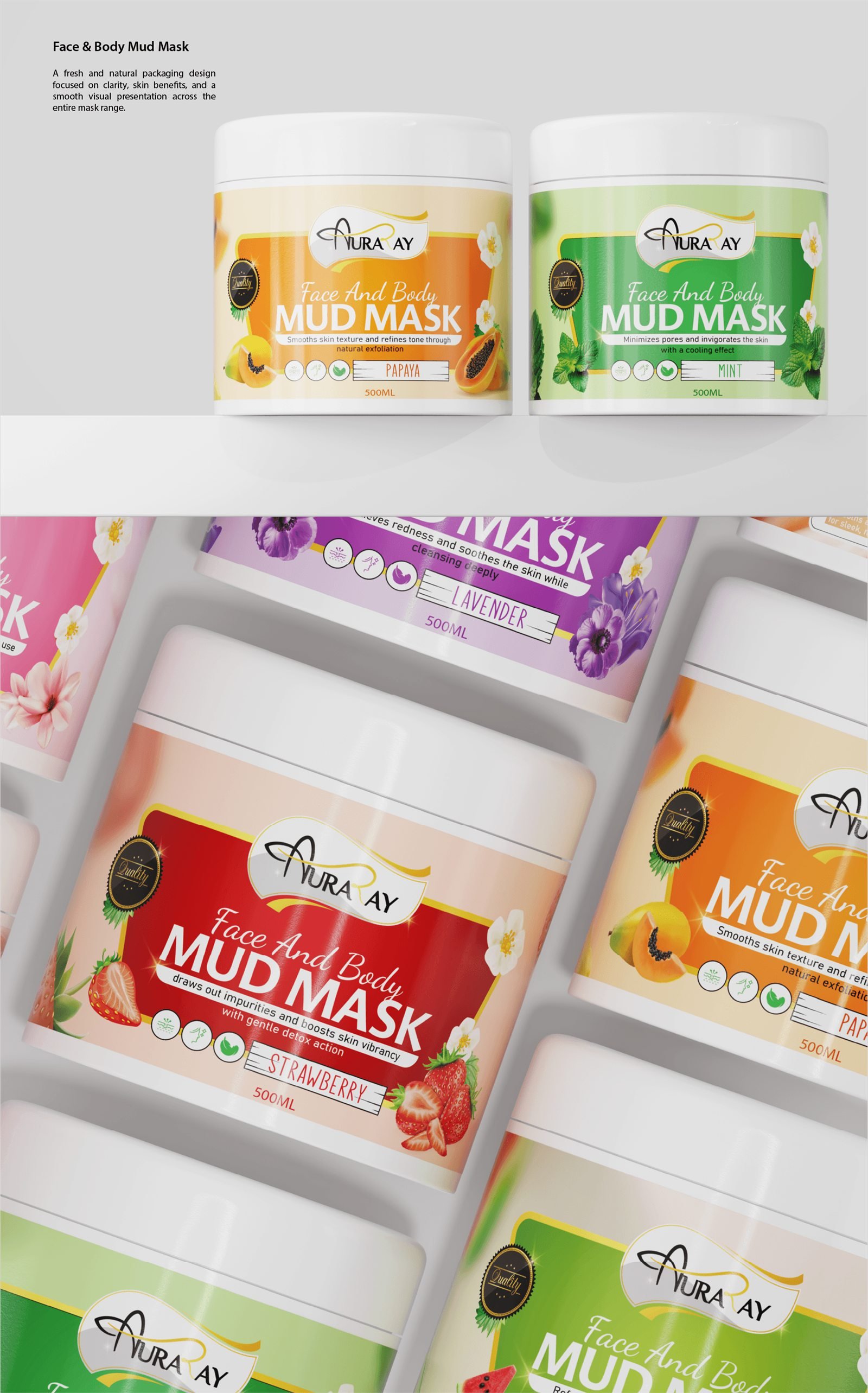 Auraray face and body mud mask