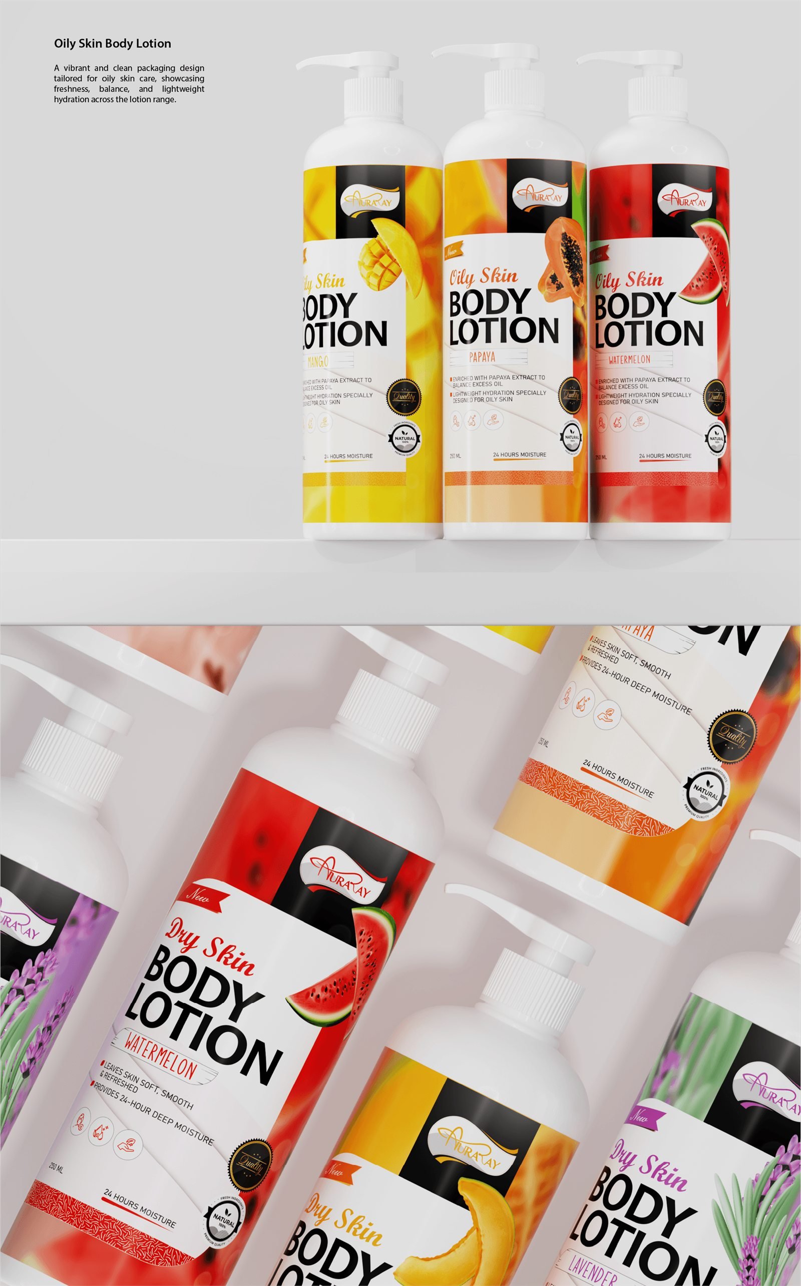 Auraray oily skin body lotion
