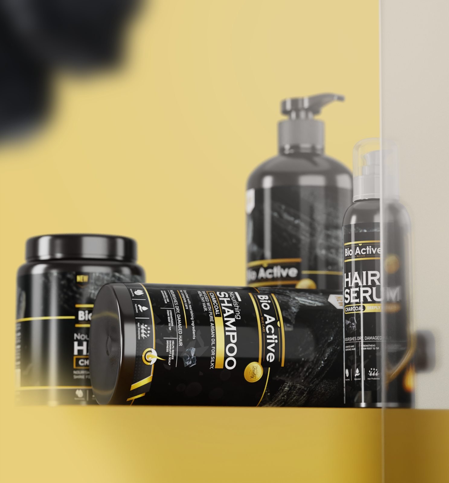 Bio Active charcoal pack detail