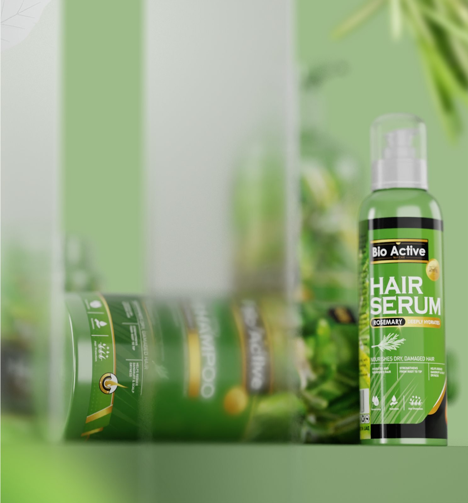 Bio Active rosemary shampoo detail