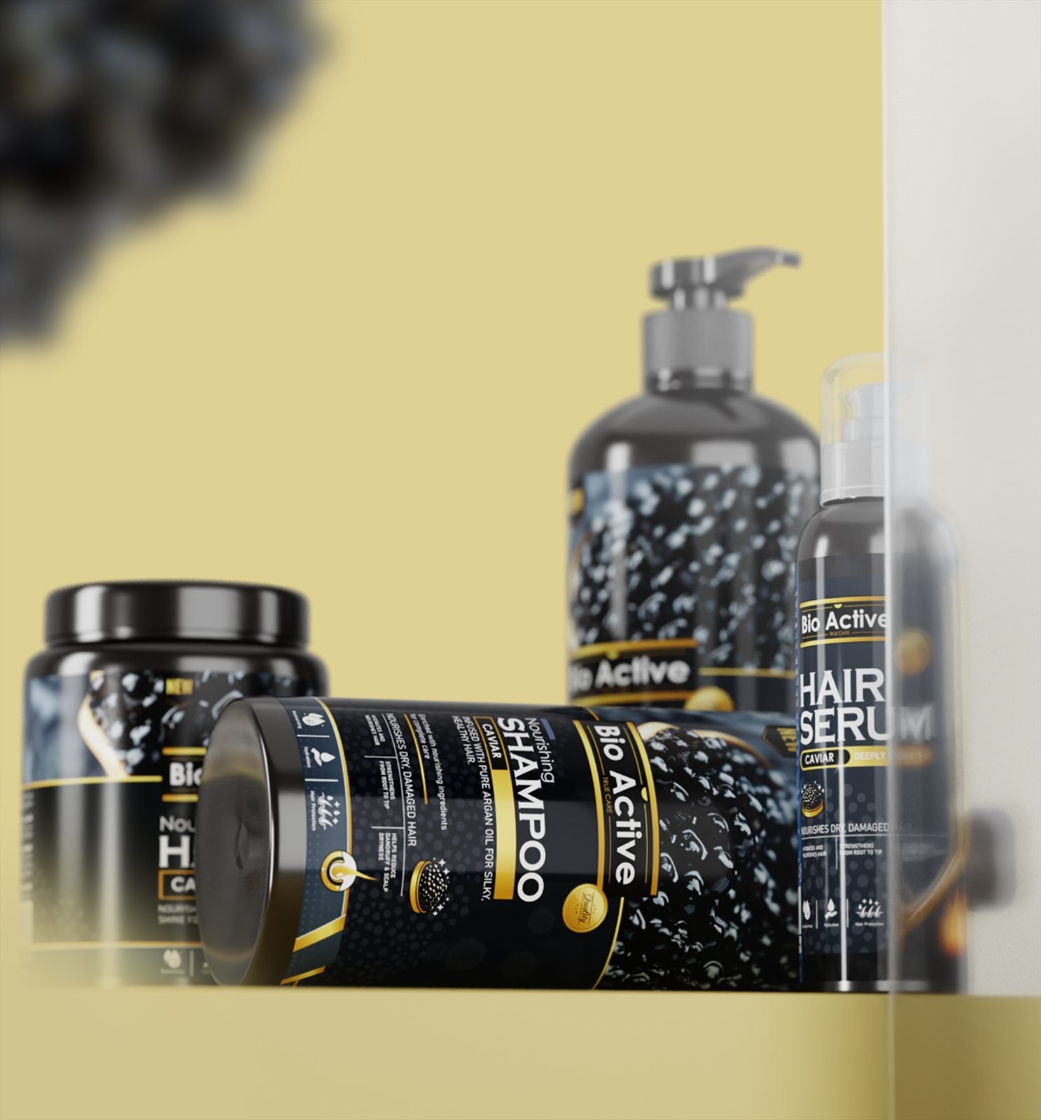 Bio Active caviar hair mask detail