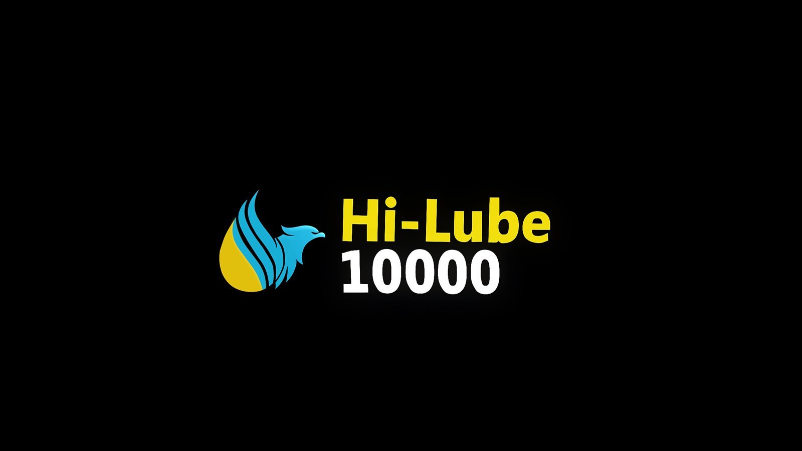 The Hi-Lube 10000 lockup: a cyan falcon inside a yellow oil drop